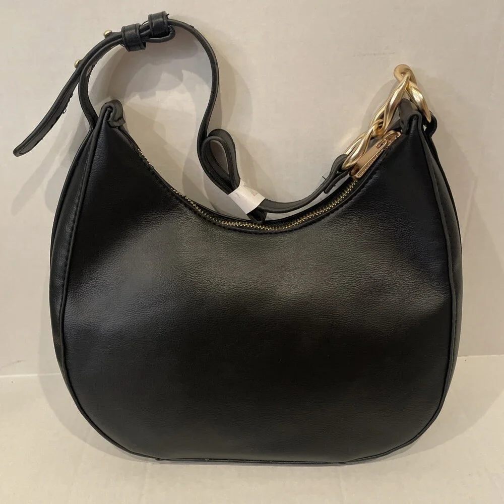 French Connection Moritz Textured‎ Smooth Hobo Bag – Black NWT MSRP $108